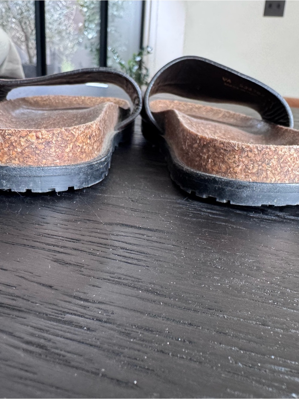 Yves Saint Laurent Brown Leather Slide Sandals - Picture 2 of 4